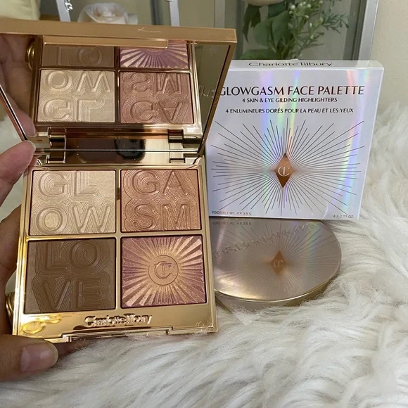 CHARLOTTE TILBURY GLOWGASM FACE PALETTE 4 SKIN & EYE GILDING HIGHLIGHTERS